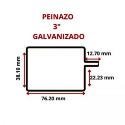PEINAZO 3 76.2 MM GALVANIZADO